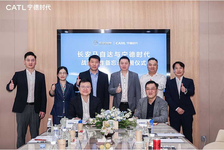 CATL and Changan Mazda Automobile (hereinafter referred to as "Changan Mazda") signed a memorandum of understanding (MoU) in Shanghai.