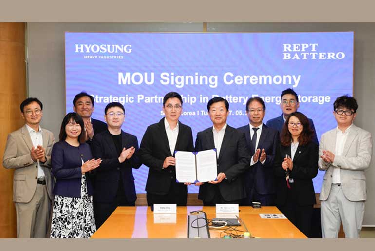 Hyosung Heavy Industries and REPT BATTRO Sign Energy Storage MoU