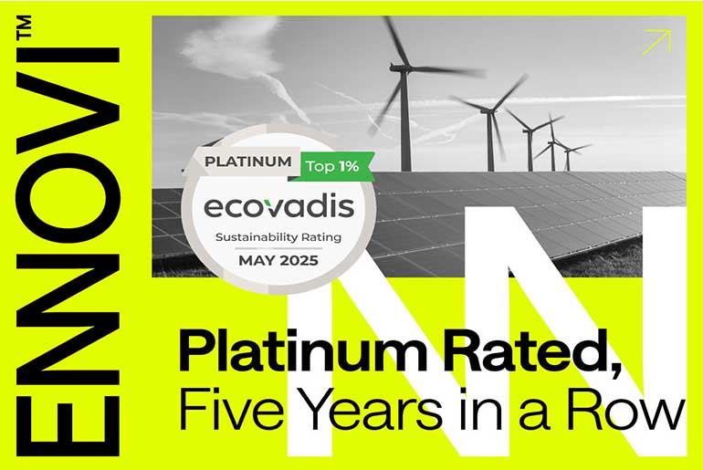 ENNOVI has been awarded the EcoVadis Platinum Medal for the fifth time, placing it in the top 1% of over 130,000 companies worldwide.