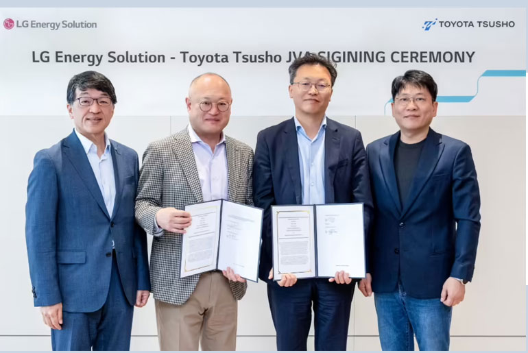 LG Energy Solution and Toyota Tsusho Establish a Battery Recycling JV