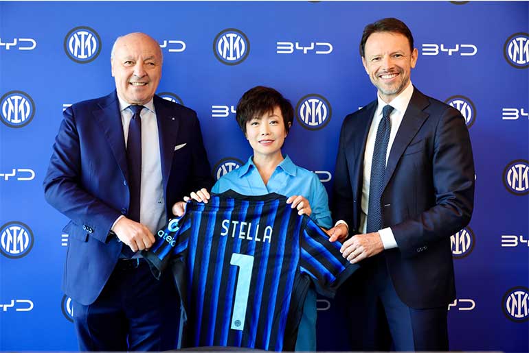 BYD Group partners with FC Internazionale Milano for a three-year global collaboration, combining innovation in electric vehicles and football excellence.