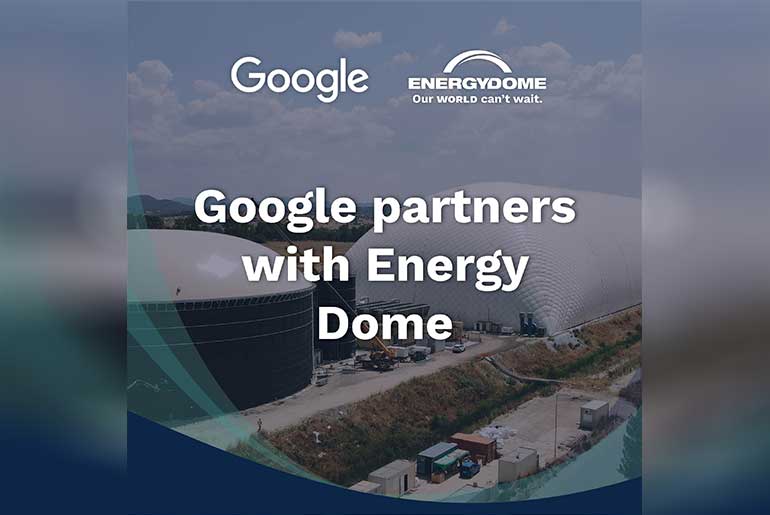 Energy Dome partners with Google to deploy scalable CO₂ Battery long-duration storage, advancing 24/7 carbon-free energy goals worldwide.