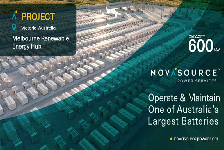 NovaSource has been chosen as the long-term O&M partner for Australia’s Melbourne Renewable Energy Hub, set to become one of the world’s largest battery storage projects.