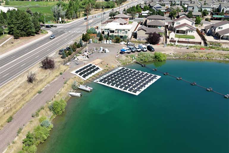 Noria Energy Builds Colorado Floating Solar Project with New Tracking Technology