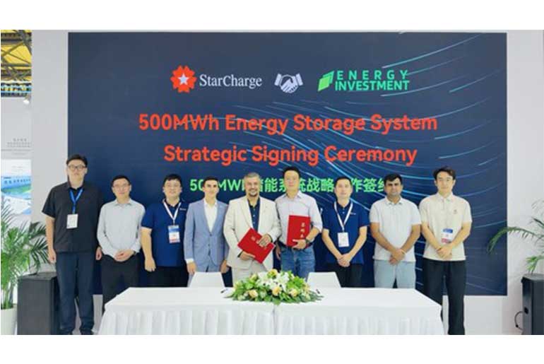 StarCharge Secures 500 MWh Energy Storage Deal with ENERGY INVESTMENT LLC at SNEC 2025