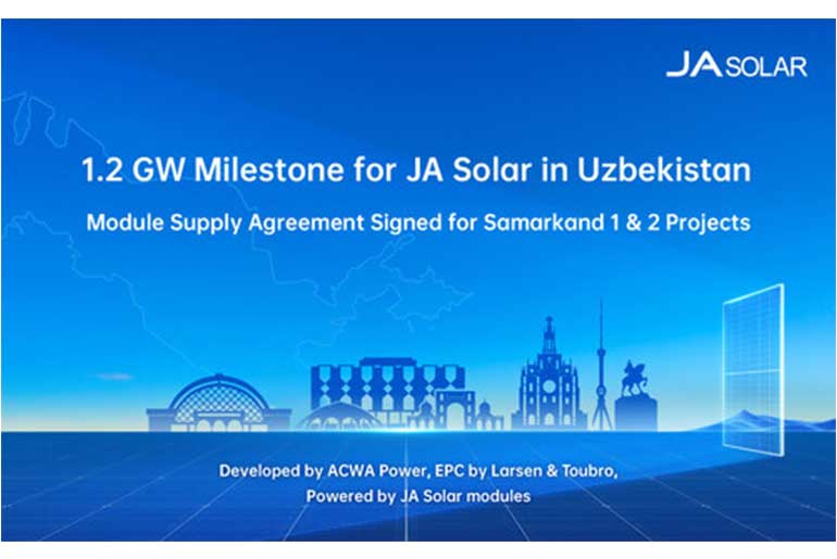 JA Solar Signs Module Supply Deal with L&T for 1.2 GW Samarkand Solar Projects in Uzbekistan