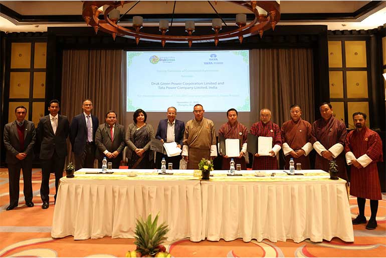 Tata Power and DGPC Sign Agreements to Develop 1,125 MW Dorjilung Hydropower Project in Bhutan