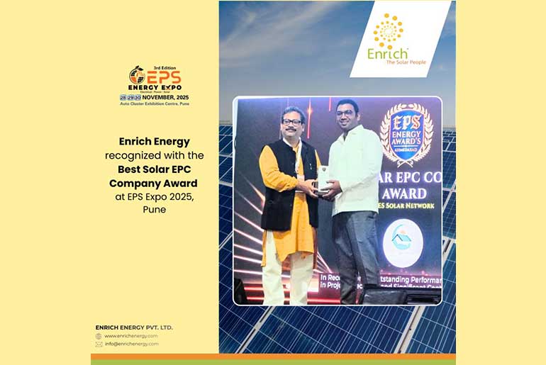 Enrich Wins “Best Solar EPC Company Award” at EPS Energy Expo – Pune 2025