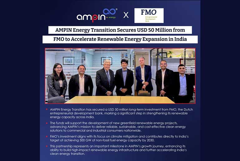 AMPIN Secures $50M from Dutch Bank FMO to Expand Renewable Energy Projects Across India