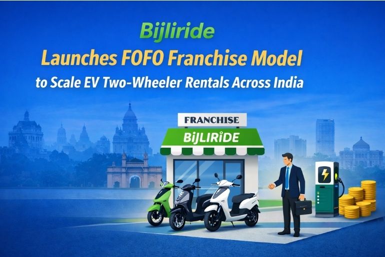 Bijliride Launches FOFO Franchise Model to Scale EV Two-Wheeler Rentals Across India