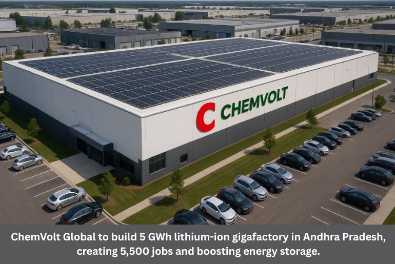 ChemVolt Global to Set Up 5 GWh Lithium-Ion Gigafactory in Andhra Pradesh
