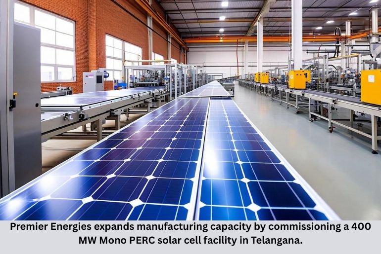 Premier Energies Commissions 400 MW Solar Cell Manufacturing Facility in Telangana