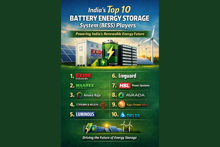 Top 10 Battery Energy Storage System (BESS) Players in India
