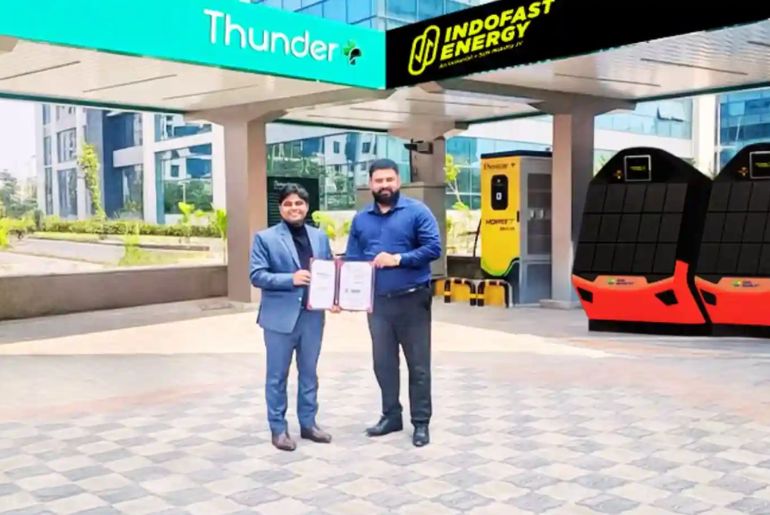 ThunderPlus Partners with IndoFast Energy to Build EV Energy Hubs Across India