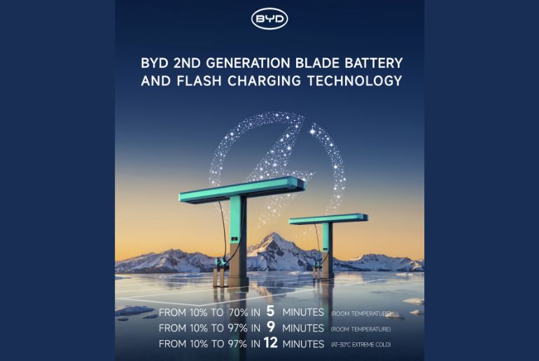 BYD Unveils 2nd Generation Blade Battery and FLASH Charging Technology