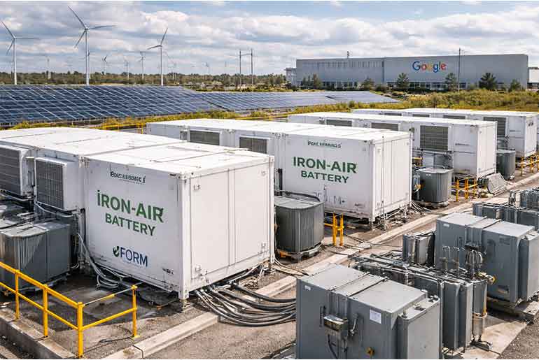 Iron Air Battery Project to Power Google Data Center