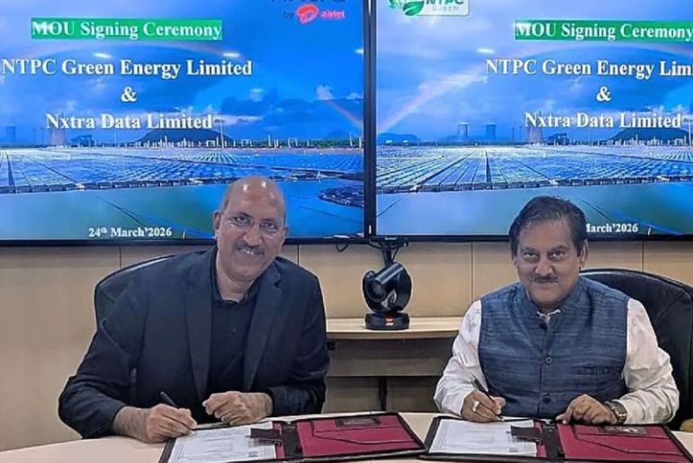 NTPC Green Energy Signs MoU with Nxtra Data to Supply Round-the-Clock Renewable Power