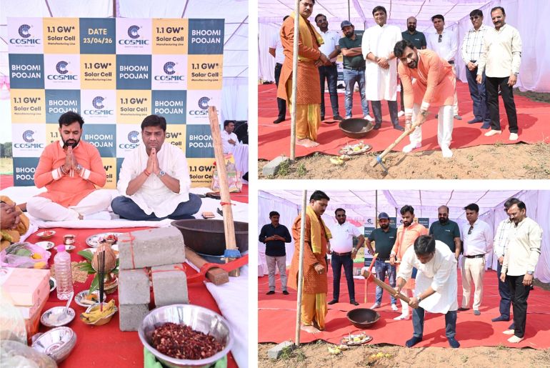 Cosmic PV Power Performs Bhumi Poojan ceremony for 1.1 GW Solar Manufacturing Unit in Madhya Pradesh