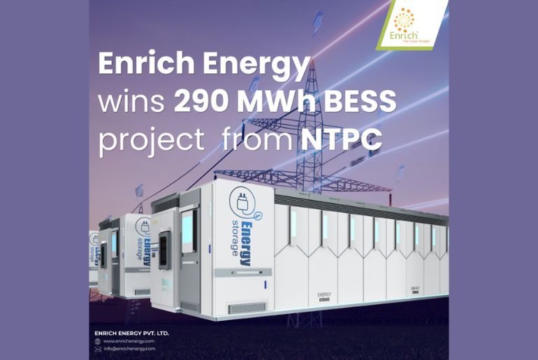 Enrich Energy Secures First Major 290 MWh BESS Order from NTPC