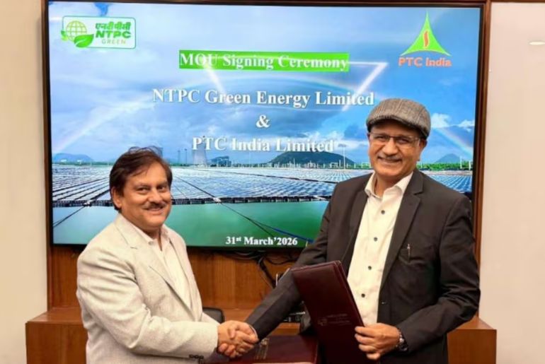 NTPC Green Energy and PTC India Sign MoU to Boost Renewable Power Sales