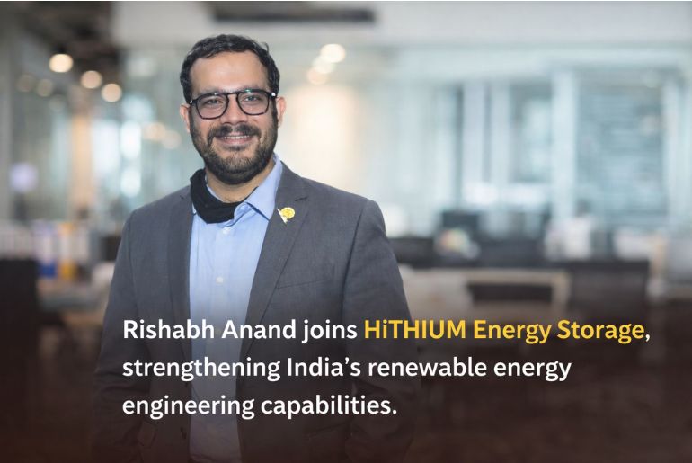 Rishabh Anand Appointed Director – Application Engineering (India) at HiTHIUM Energy Storage