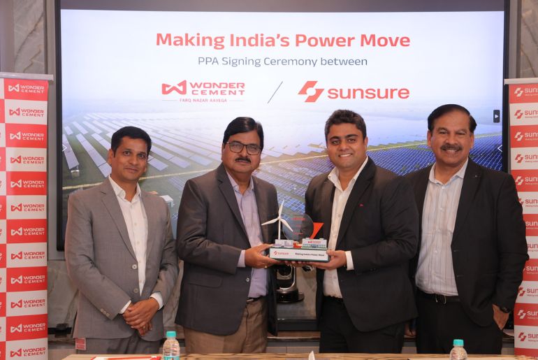 Sunsure Energy Signs Solar Open-Access PPAs with Wonder Cement for 30 MWp Supply