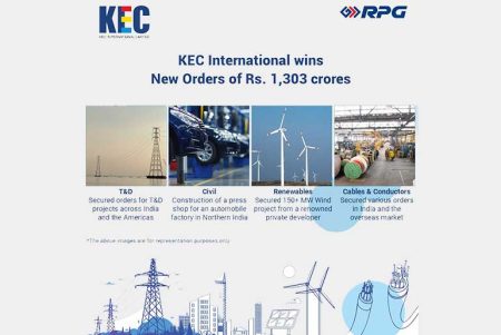 KEC International Ltd. Secures ₹1,303 Crore Orders Across T&D, Renewables and Civil Businesses