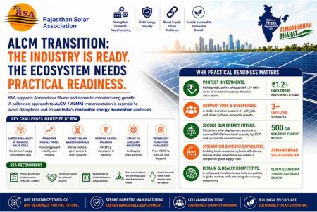 Rajasthan Solar Association Calls for Pragmatic Transition Framework for ALCM / ALMM Implementation