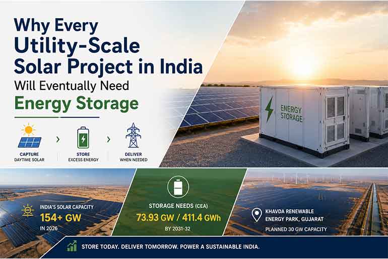 Why Every Utility-Scale Solar Projects in India Will Eventually Need Energy Storage