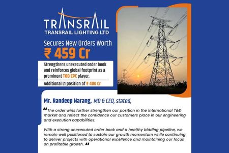 Transrail Lighting Secures International Orders Worth ₹459 Crore Across MENA Region