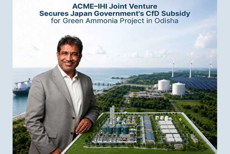 ACME-IHI Green Ammonia Project in Odisha Secures Japan’s Clean Hydrogen Certification