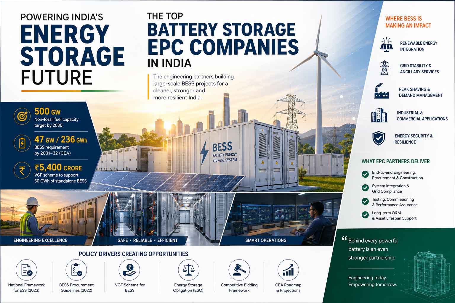 Top EPC Contractors for Energy Storage and Battery Storage Projects in India