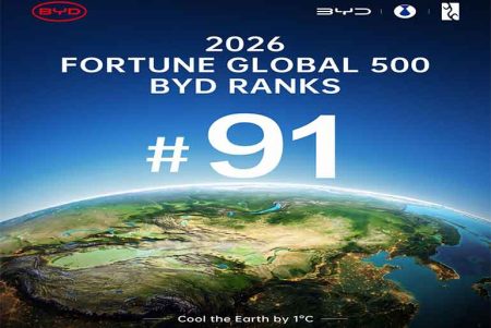BYD Retains No. 91 Spot on the 2026 FORTUNE Global 500