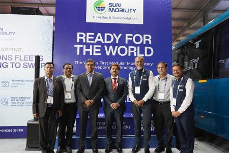 SUN Mobility Unveils World's First Modular Battery Swapping Solution with Tata Starbus EV