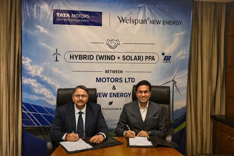 Tata Motors Signs a PPA with Welspun for 86 MW Wind-Solar Hybrid Project