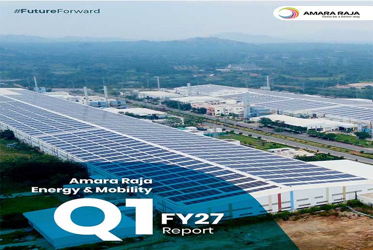 Amara Raja Energy & Mobility Reports 21% Q1 FY27 Revenue Growth to ₹4,041 Crore Amara Raja Energy & Mobility Reports 21% Q1 FY27 Revenue Growth to Rs 4,041 Crore