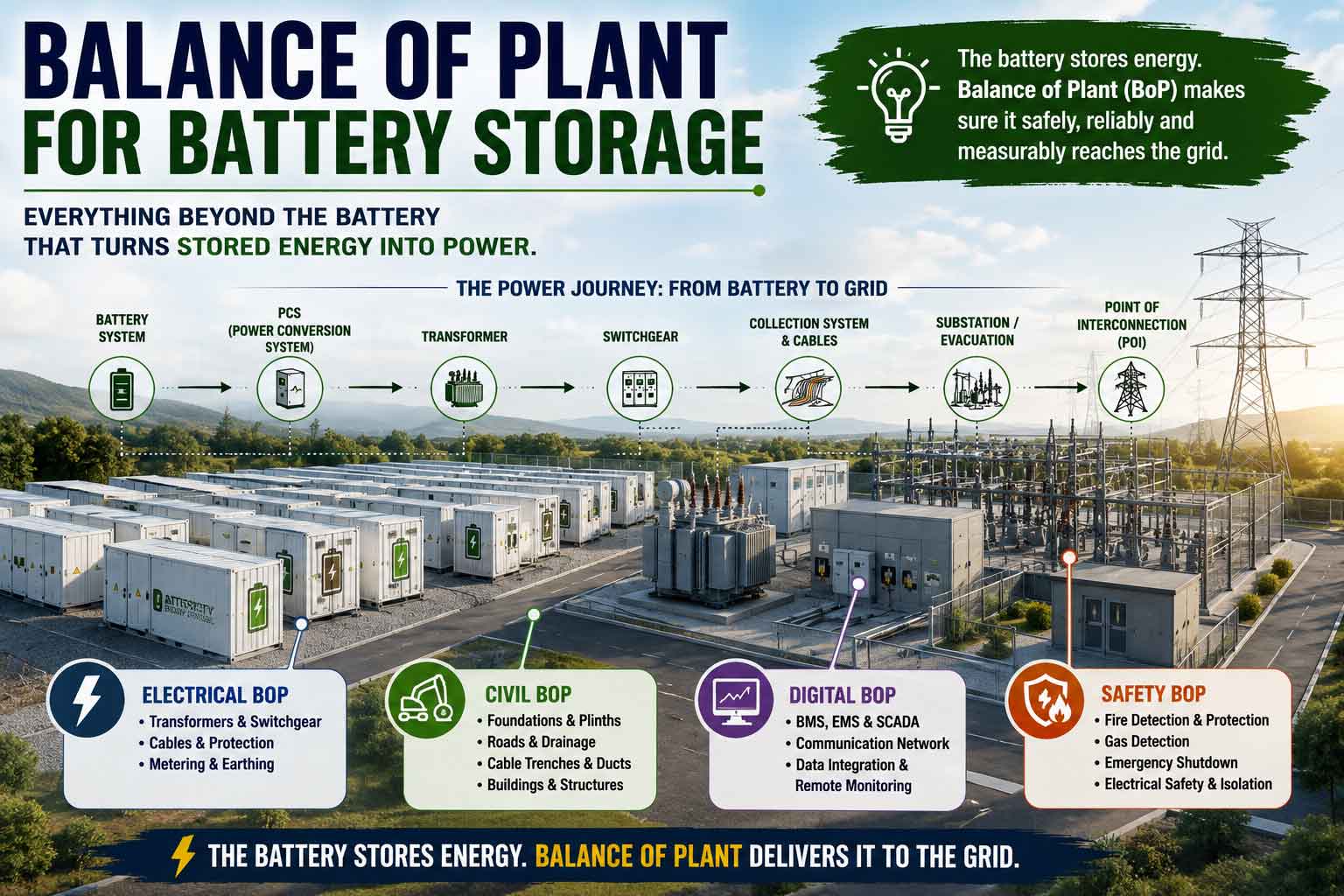 Balance of Plant for Battery Storage: Everything Beyond the Battery