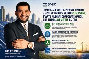 Cosmic Solar EPC Secures ₹574 Crore Solar EPC Orders