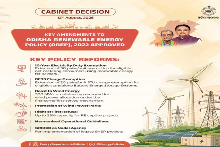 Odisha Amends Renewable Energy Policy, Boosts Wind and BESS