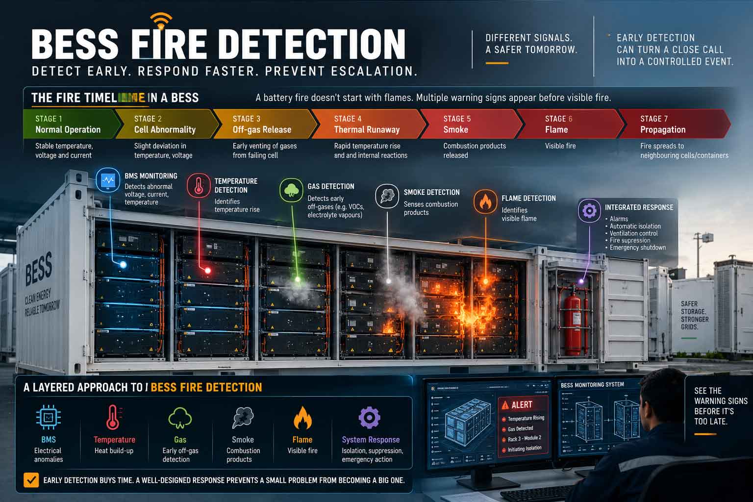 How important Can a BESS Fire Detection?