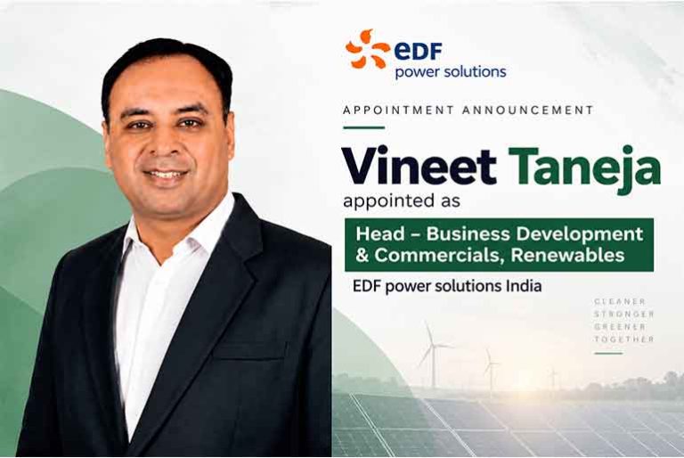 EDF Power Solutions India Appoints Vineet Taneja as Head – Business Development & Commercials, Renewables EDF Power Solutions India Appoints Vineet Taneja as Head – Business