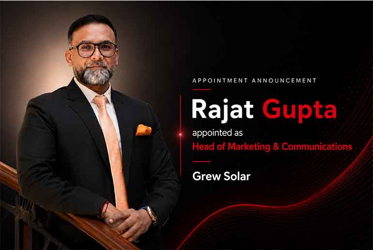 Grew Solar Appoints Rajat Gupta as Head of Marketing and Communications Grew Solar Appoints Rajat Gupta