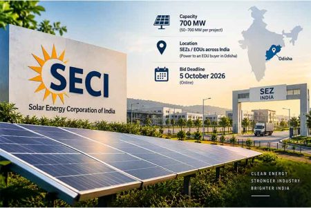 SECI Floats 700 MW Solar Tender for SEZ and EOU Projects SECI Floats 700 MW Solar Tender for SEZ and EOU Projects