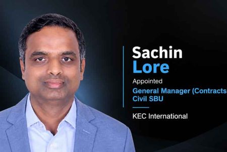 Sachin Lore Appointed General Manager (Contracts), Civil SBU at KEC International
