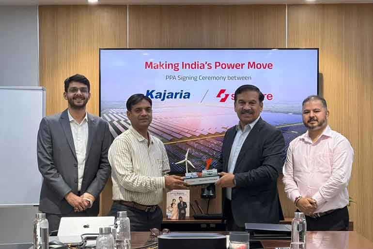 Sunsure Energy Signs 20 MW Hybrid PPA with Kajaria Ceramics for Round-the-Clock Green Power in Rajasthan Sunsure Energy signs 20 MW Hybrid PPA with Kajaria Ceramics