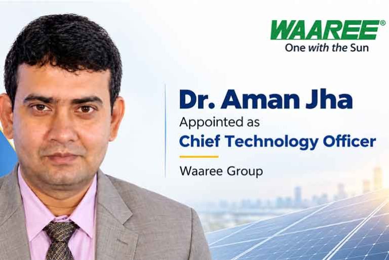 Waaree Group Appoints Dr. Aman Jha as Chief Technology Officer Waaree Group Appoints Dr. Aman Jha