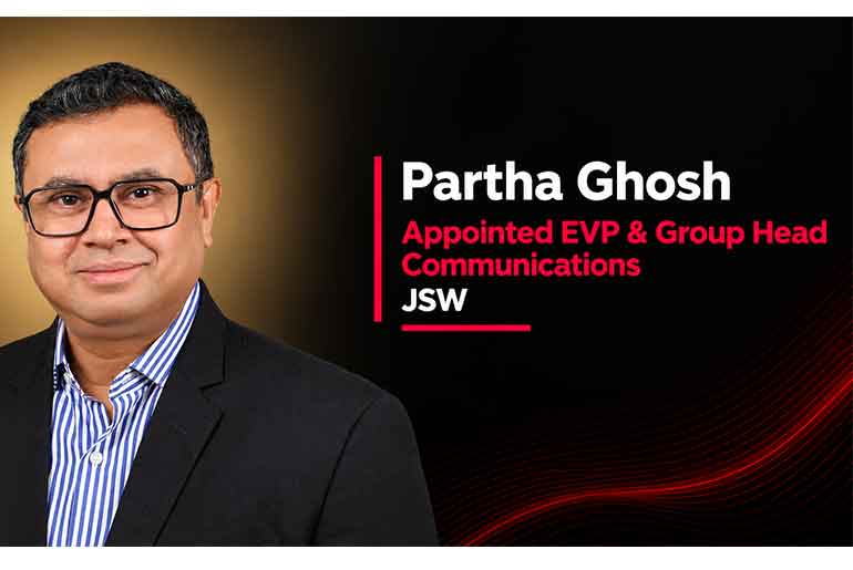 JSW Appoints Partha Ghosh as EVP and Group Head Communications JSW Appoints Partha Ghosh as EVP and Group Head Communications