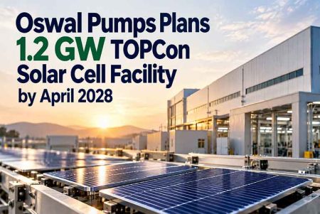 Oswal Pumps Plans 1.2 GW TOPCon Solar Cell Plant by April 2028 Oswal Pumps Plans 1.2 GW TOPCon Solar Cell Plant by April 2028
