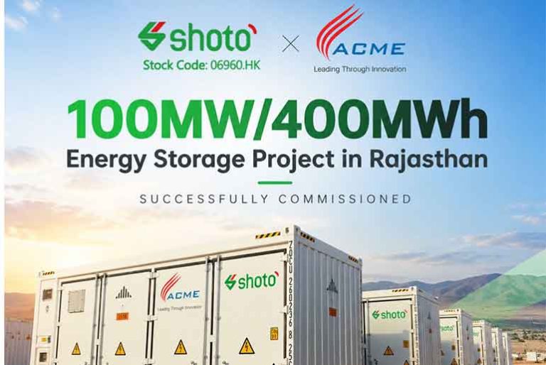 Shoto and ACME Commission 100 MW/400 MWh Battery Storage Project in Rajasthan Shoto and ACME Commission 100 MW/400 MWh Battery Storage Project in Rajasthan