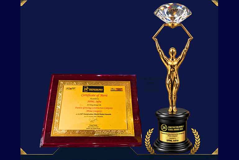 SPML Infra Honoured as “Fastest Growing Construction Company” at Construction World Global Awards 2026 SPML Infra Honoured as “Fastest Growing Construction Company” at Construction World Global Awards 2026